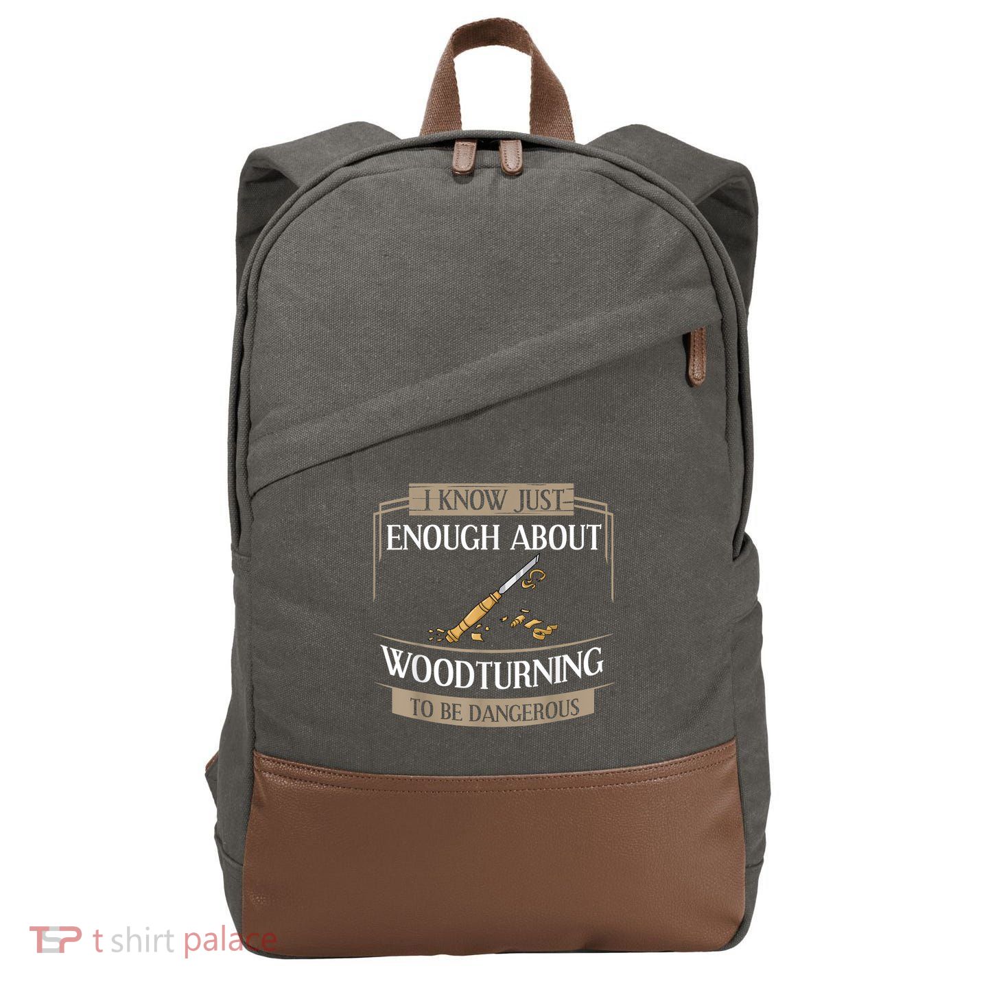 Woodturner Lathe Tools Project Woodturning Cotton Canvas Backpack