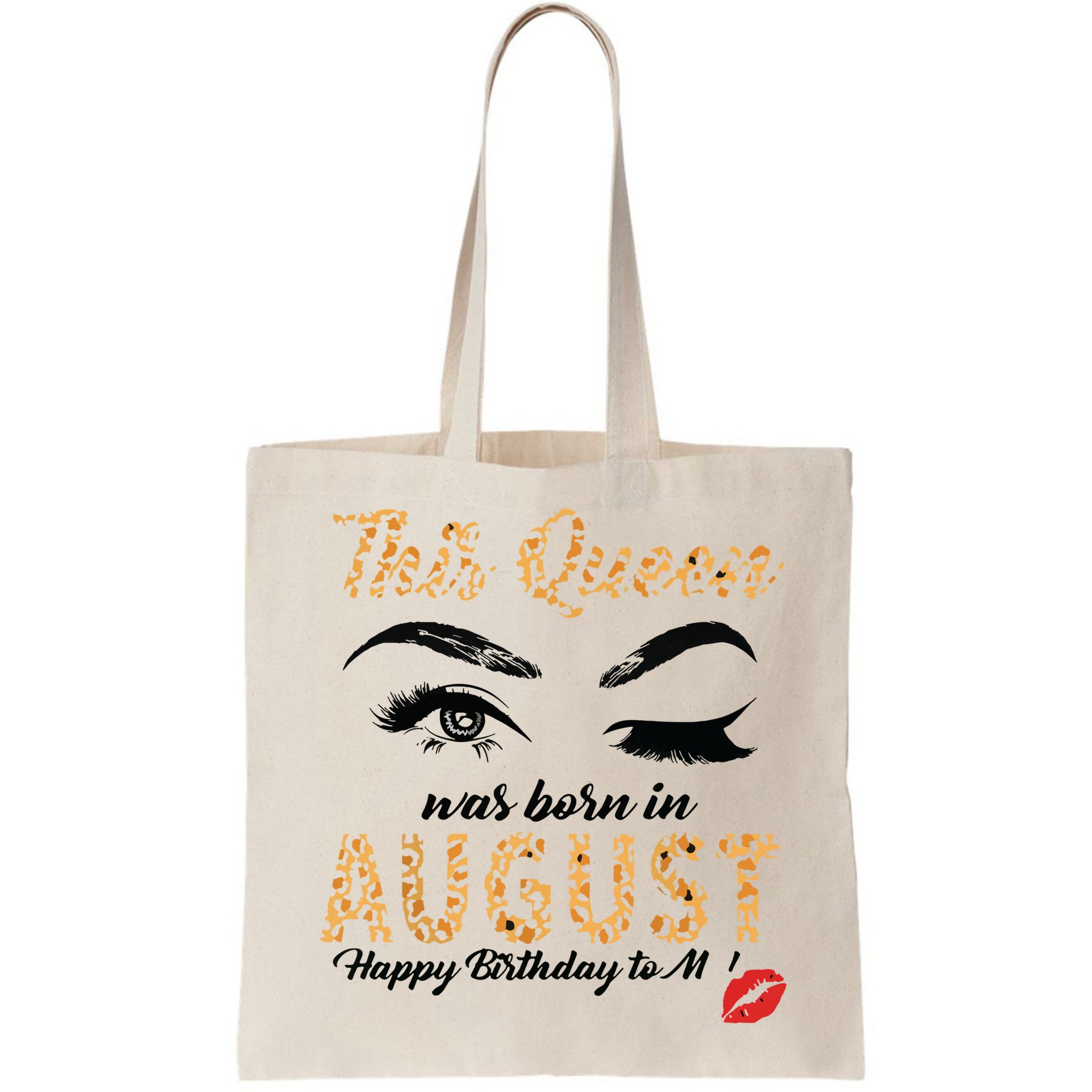 Womens Leopard This Queen Was Born In August Bag