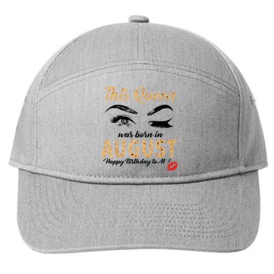 Womens Leopard This Queen Was Born In August 7-Panel Snapback Hat