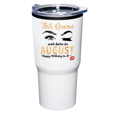 Womens Leopard This Queen Was Born In August Tumbler