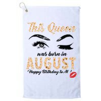 Womens Leopard This Queen Was Born In August Golf Towel