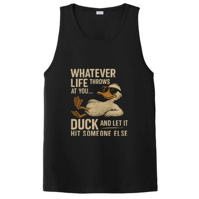 Whatever Life Throws at You, Duck and Let It Hit Someone Else PosiCharge Competitor Tank