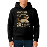Whatever Life Throws at You, Duck and Let It Hit Someone Else Kids Hoodie