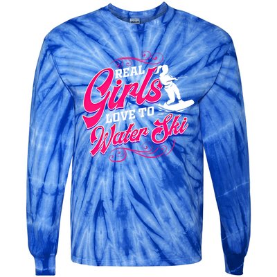 Waterski Love To Water Ski Waterskiing Gift Tie-Dye Long Sleeve Shirt