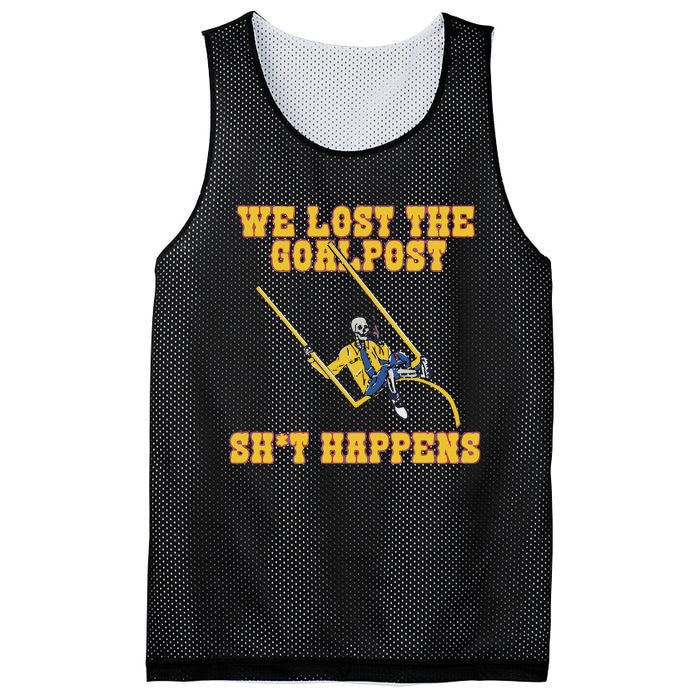 We Lost The Goalpost Shit Happens Mesh Reversible Basketball Jersey Tank