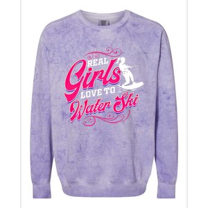 Waterski Love To Water Ski Waterskiing Gift Colorblast Crewneck Sweatshirt