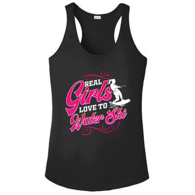 Waterski Love To Water Ski Waterskiing Gift Ladies PosiCharge Competitor Racerback Tank