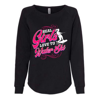 Waterski Love To Water Ski Waterskiing Gift Womens California Wash Sweatshirt