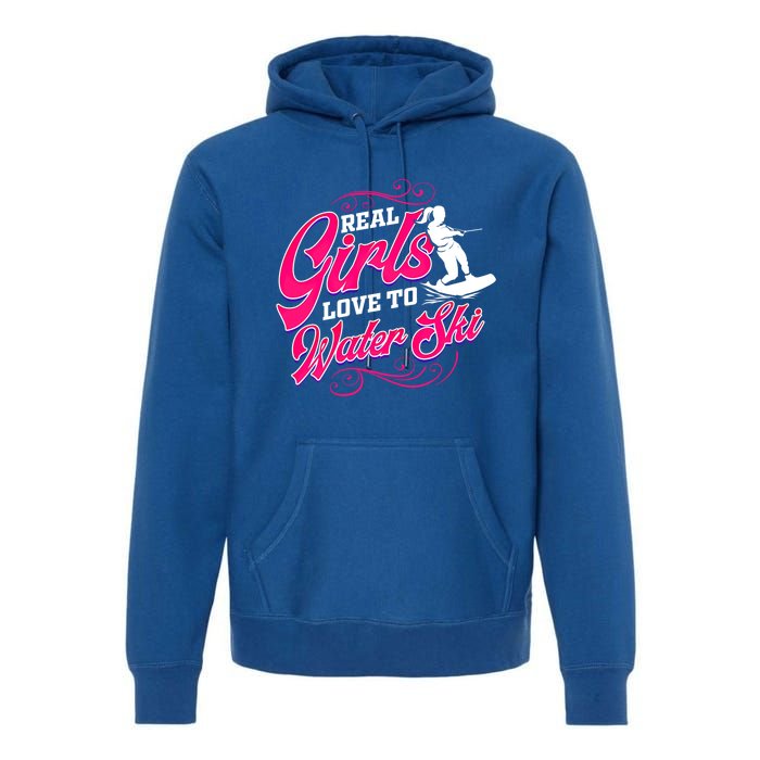 Waterski Love To Water Ski Waterskiing Gift Premium Hoodie