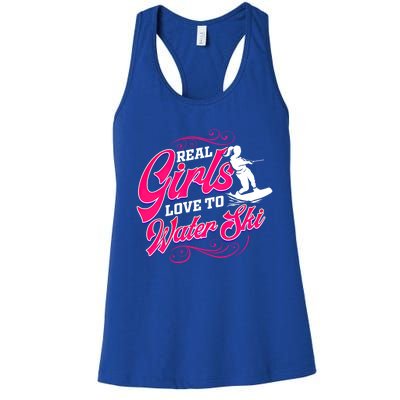 Waterski Love To Water Ski Waterskiing Gift Women's Racerback Tank