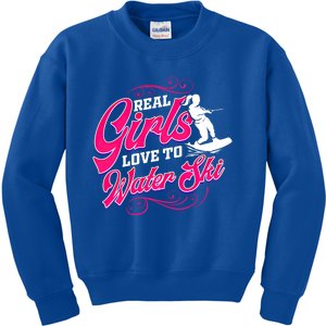 Waterski Love To Water Ski Waterskiing Gift Kids Sweatshirt