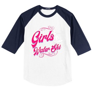 Waterski Love To Water Ski Waterskiing Gift Baseball Sleeve Shirt