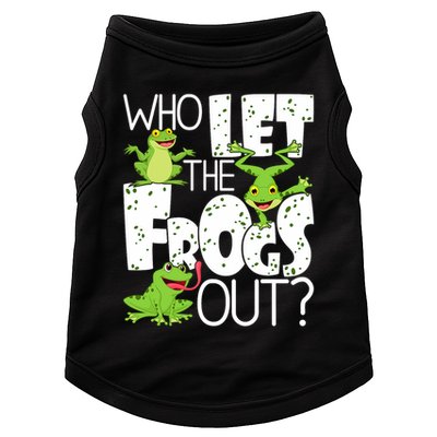 Who Let The Frogs Out Funny Amphibian Lover Frog Owner Doggie Tank
