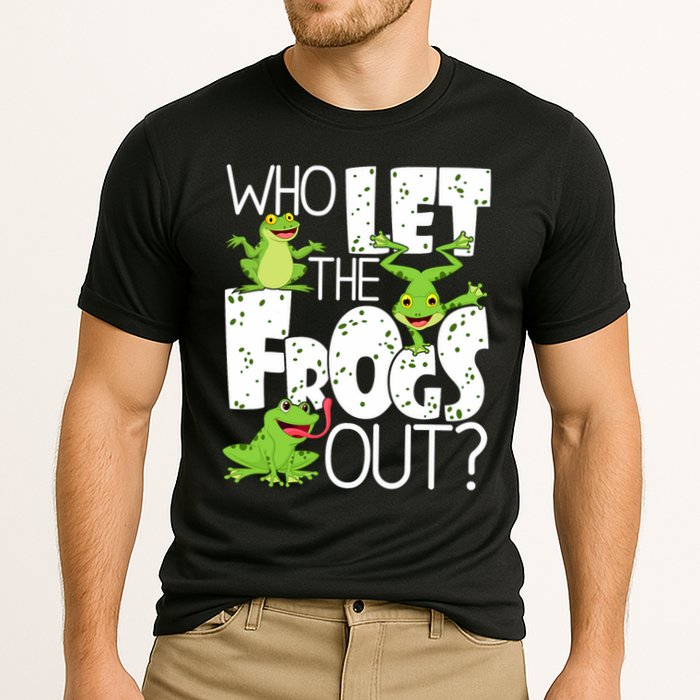 Who Let The Frogs Out Funny Amphibian Lover Frog Owner Cooling Performance Crew T-Shirt