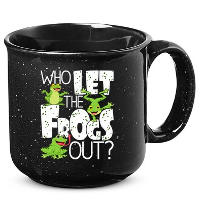 Who Let The Frogs Out Funny Amphibian Lover Frog Owner 15oz Campfire Ceramic Mug