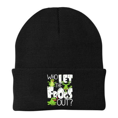 Who Let The Frogs Out Funny Amphibian Lover Frog Owner Beanie