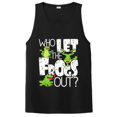 Who Let The Frogs Out Funny Amphibian Lover Frog Owner PosiCharge Competitor Tank