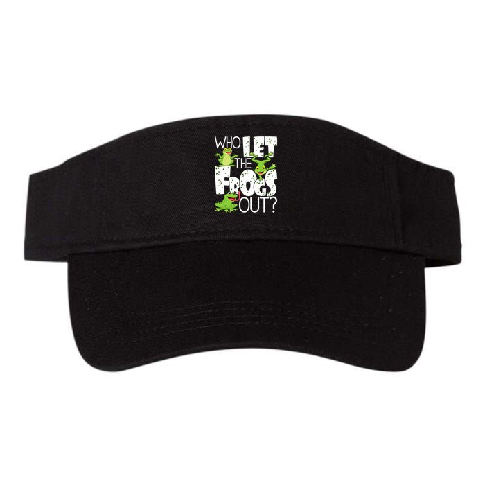 Who Let The Frogs Out Funny Amphibian Lover Frog Owner Visor