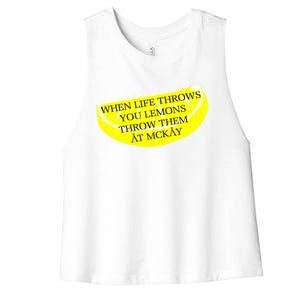 When Life Throws You Lemons Women's Racerback Cropped Tank