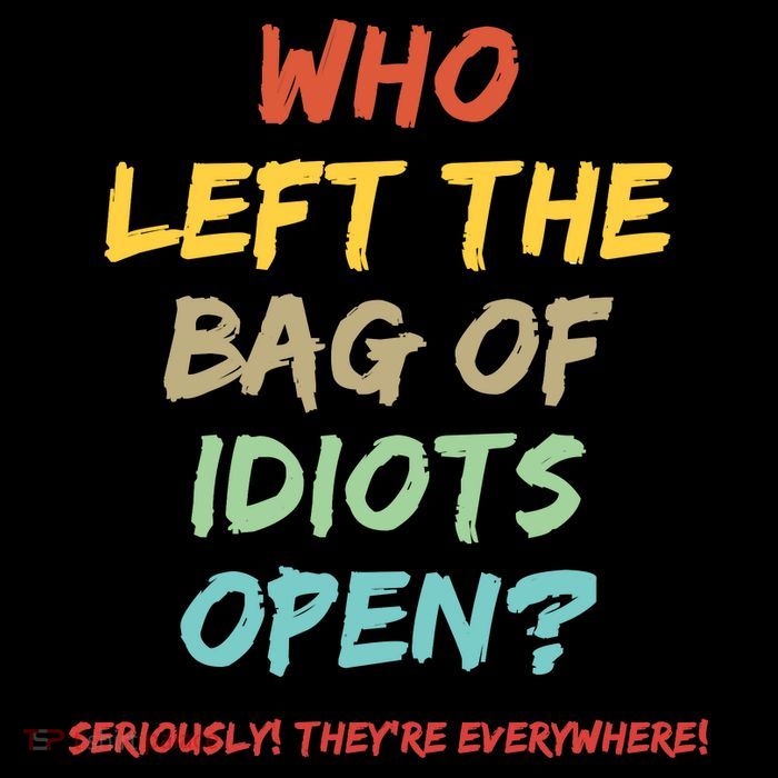 Who Left The Bag Of Idiots Open? Full-Length Apron With Pockets
