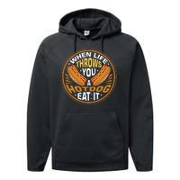 When Life Throws You A Hot Dog Eat It Performance Fleece Hoodie