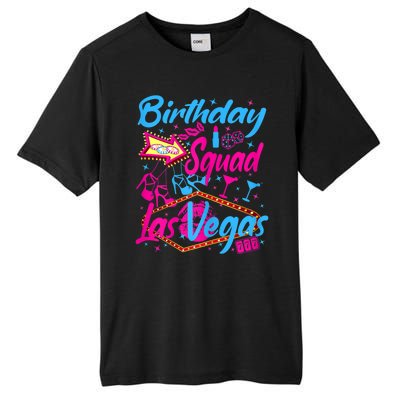 Womens Las Vegas Birthday Squad Party In Vegas Birthday Tall Fusion ChromaSoft Performance T-Shirt