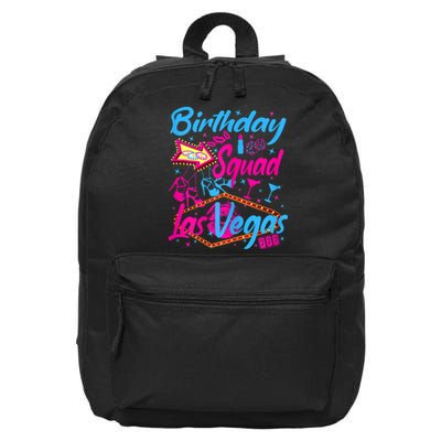 Womens Las Vegas Birthday Squad Party In Vegas Birthday 16 in Basic Backpack