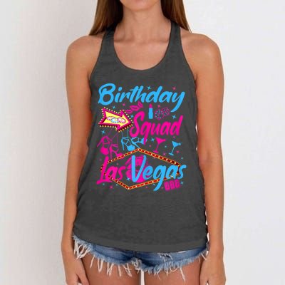 Womens Las Vegas Birthday Squad Party In Vegas Birthday Women's Knotted Racerback Tank