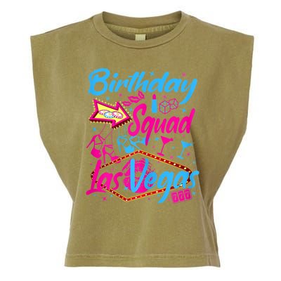 Womens Las Vegas Birthday Squad Party In Vegas Birthday Garment-Dyed Women's Muscle Tee