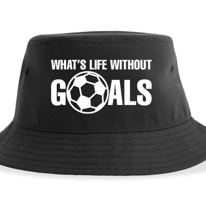 Whats Life Without Goals Soccer Player Coach Sustainable Bucket Hat