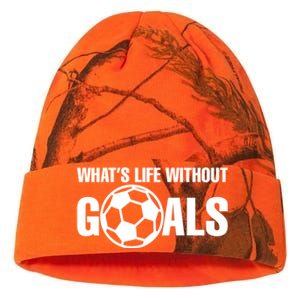 Whats Life Without Goals Soccer Player Coach Kati Licensed 12" Camo Beanie