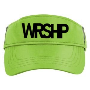 WRSHP Logo Worship Christian Adult Drive Performance Visor