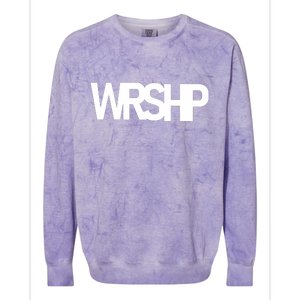 WRSHP Logo Worship Christian Colorblast Crewneck Sweatshirt