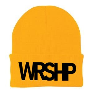 WRSHP Logo Worship Christian Knit Cap Winter Beanie