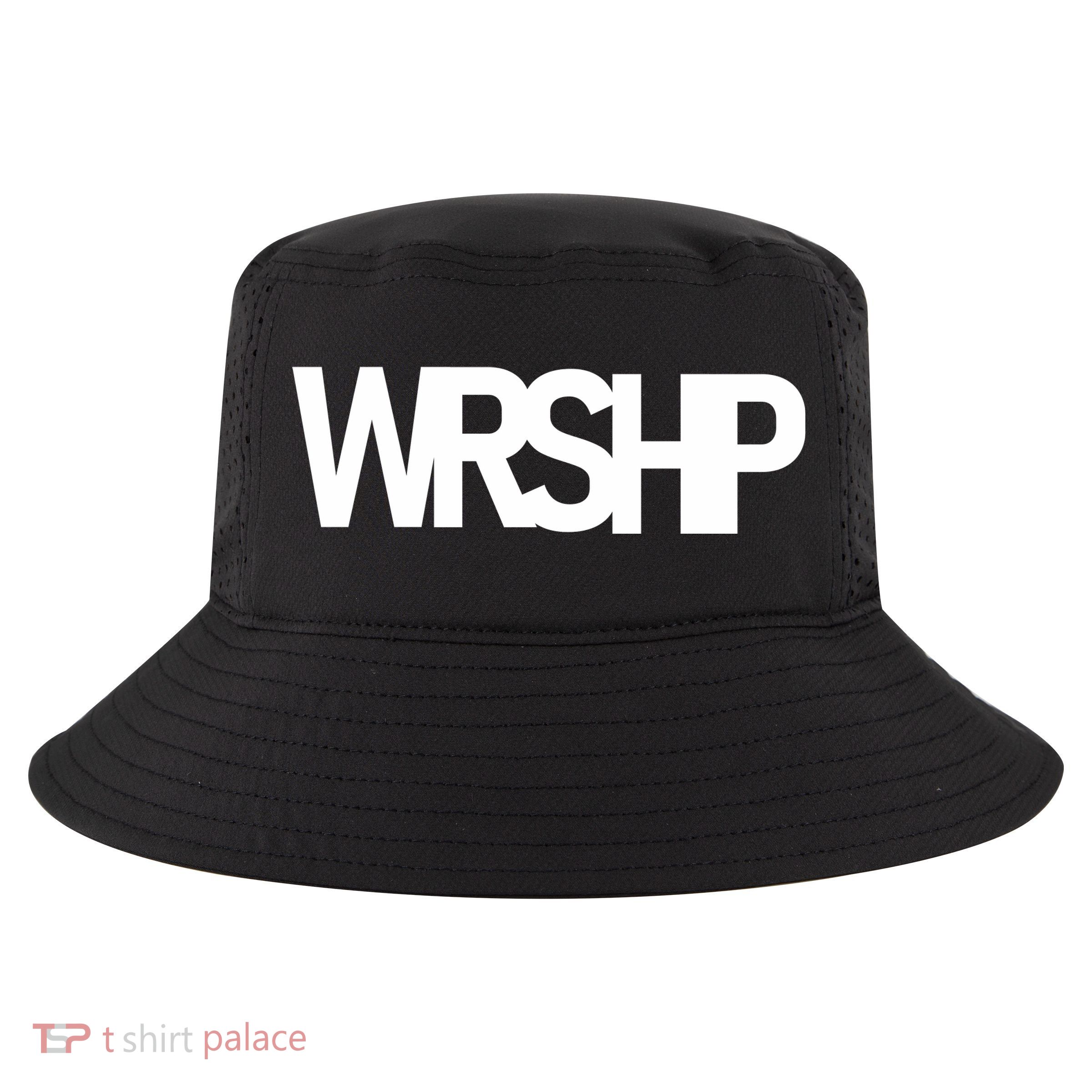 WRSHP Logo Worship Christian Cool Comfort Performance Bucket Hat