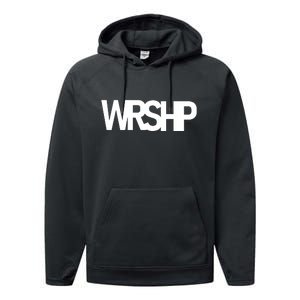 WRSHP Logo Worship Christian Performance Fleece Hoodie