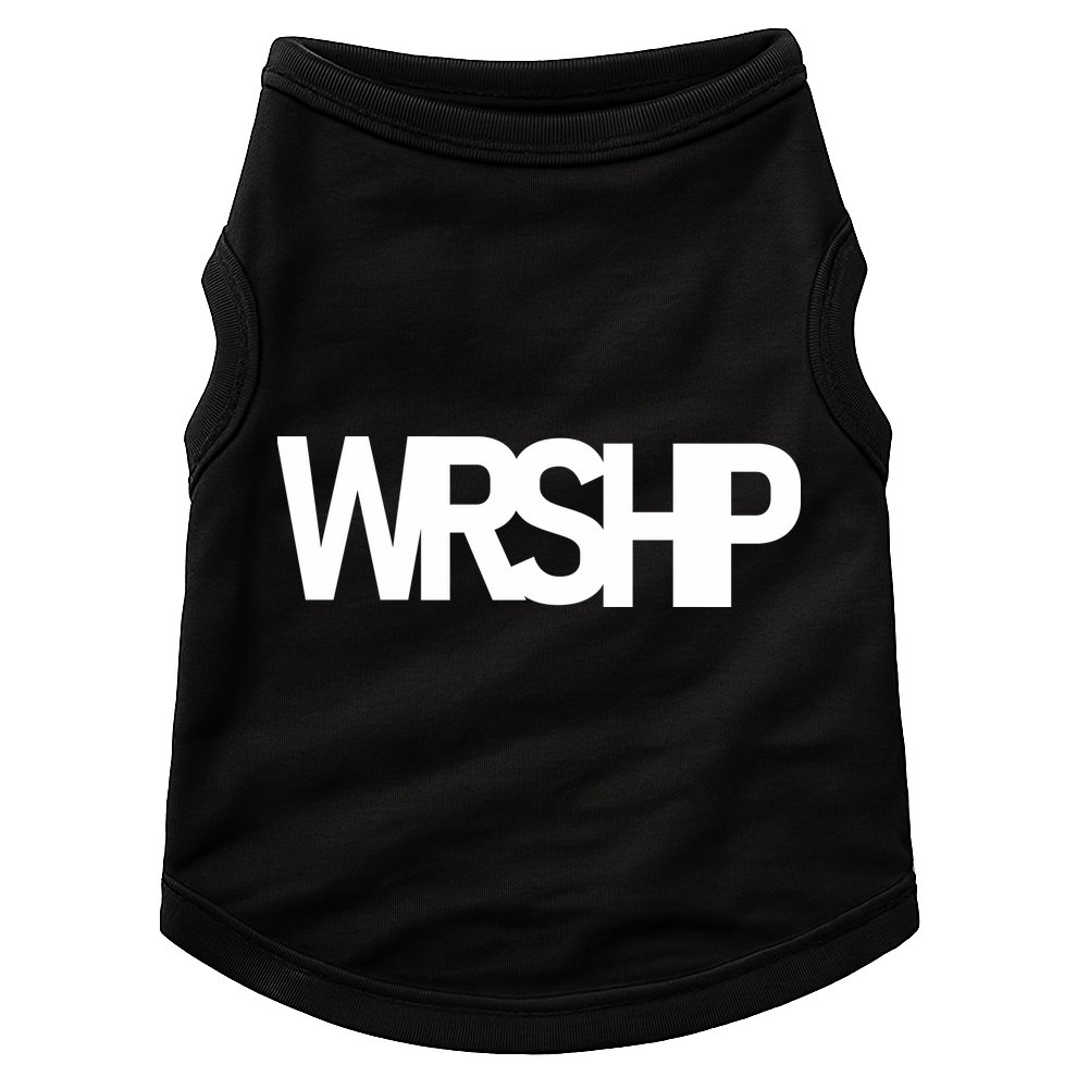 WRSHP Logo Worship Christian Doggie Tank