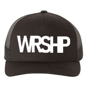 WRSHP Logo Worship Christian Yupoong Adult 5-Panel Trucker Hat