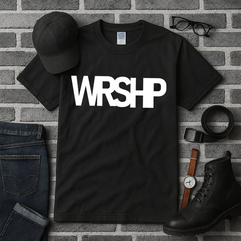 WRSHP Logo Worship Christian Tall T-Shirt