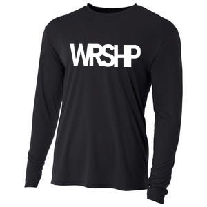 WRSHP Logo Worship Christian Cooling Performance Long Sleeve Crew