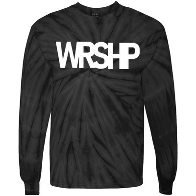 WRSHP Logo Worship Christian Tie-Dye Long Sleeve Shirt