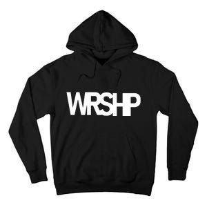 WRSHP Logo Worship Christian Tall Hoodie