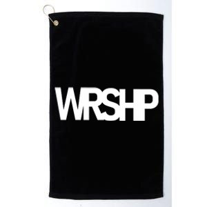 WRSHP Logo Worship Christian Platinum Collection Golf Towel