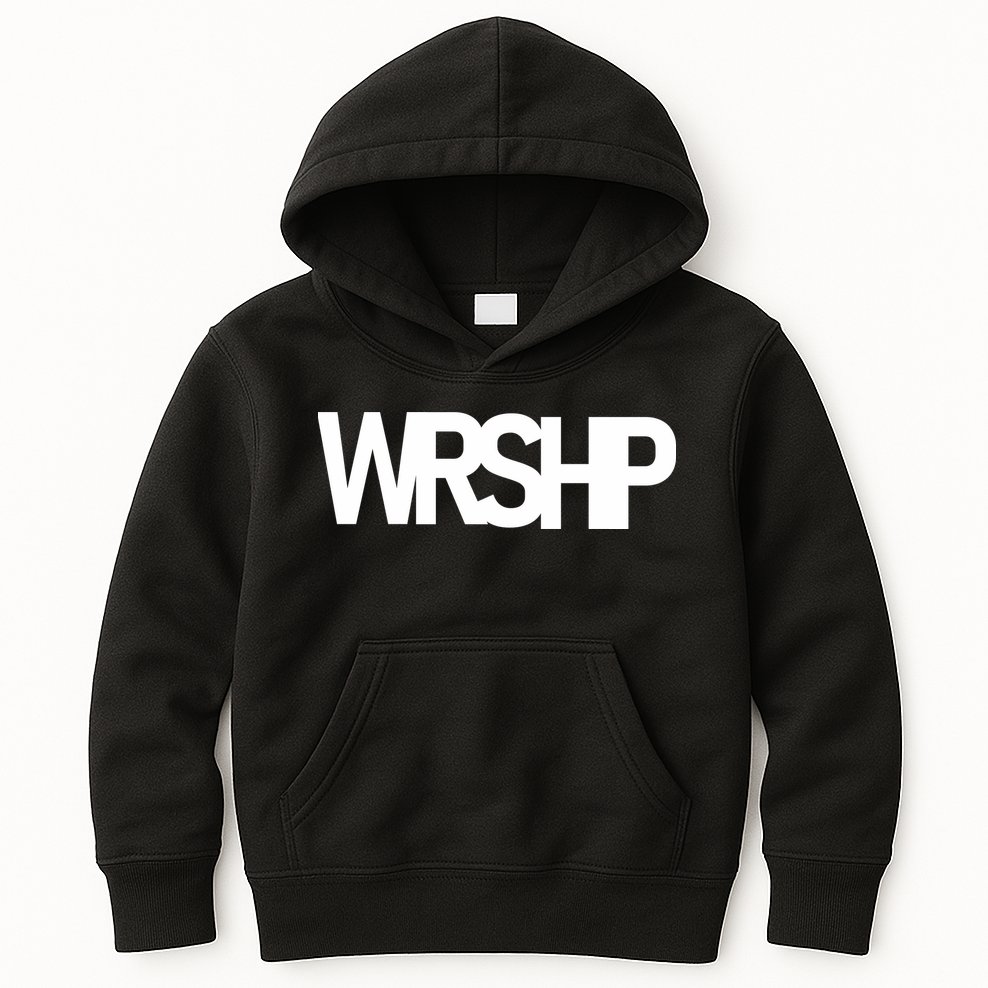 WRSHP Logo Worship Christian Kids Hoodie