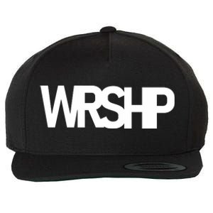 WRSHP Logo Worship Christian Wool Snapback Cap