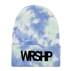 WRSHP Logo Worship Christian Tie Dye 12in Knit Beanie