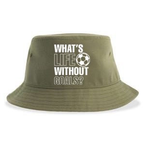 Whats Life Without Goals Soccer Player Coach Gift Sustainable Bucket Hat