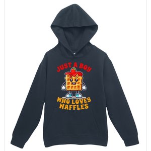 Waffle Lover Waffle Squad Foodie Just A Boy Loves Waffles Urban Pullover Hoodie