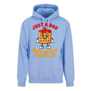 Waffle Lover Waffle Squad Foodie Just A Boy Loves Waffles Unisex Surf Hoodie