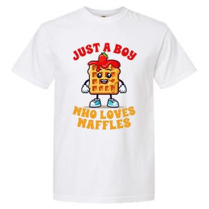 Waffle Lover Waffle Squad Foodie Just A Boy Loves Waffles Garment-Dyed Heavyweight T-Shirt